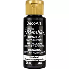   Akril festék - metál 59 ml, Black Pearl / DecoArt Dazzling Metallics Acrylics (1 db)