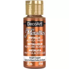   Akril festék - metál 59 ml, Bright Copper / DecoArt Dazzling Metallics Acrylics (1 db)