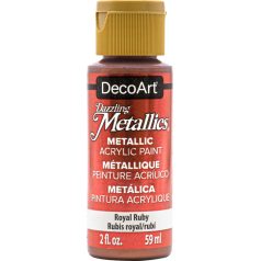   Akril festék - metál 59 ml, Royal Ruby / DecoArt Dazzling Metallics Acrylics (1 db)