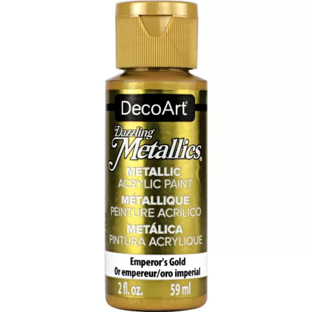 Akril festék - metál 59 ml, Emperor's Gold / DecoArt Dazzling Metallics Acrylics (1 db)