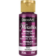   Akril festék - metál 59 ml, Berry / DecoArt Dazzling Metallics Acrylics (1 db)