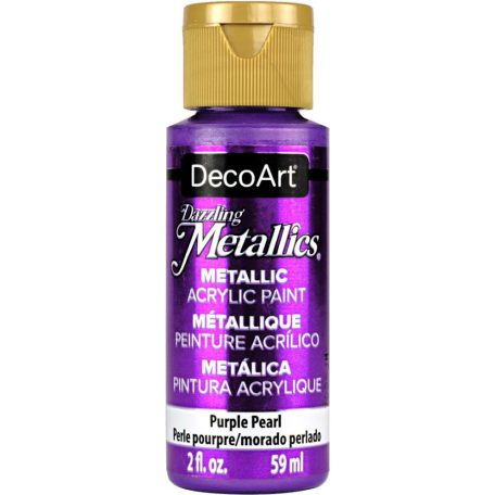 Akril festék - metál 59 ml, Purple Pearl / DecoArt Dazzling Metallics Acrylics (1 db)