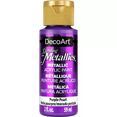 Akril festék - metál 59 ml, Purple Pearl / DecoArt Dazzling Metallics Acrylics (1 db)