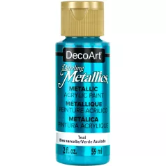   Akril festék - metál 59 ml, Teal Mint / DecoArt Dazzling Metallics Acrylics (1 db)
