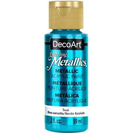 Akril festék - metál 59 ml, Teal Mint / DecoArt Dazzling Metallics Acrylics (1 db)