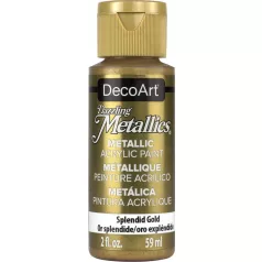   Akril festék - metál 59 ml, Splendid Gold / DecoArt Dazzling Metallics Acrylics (1 db)
