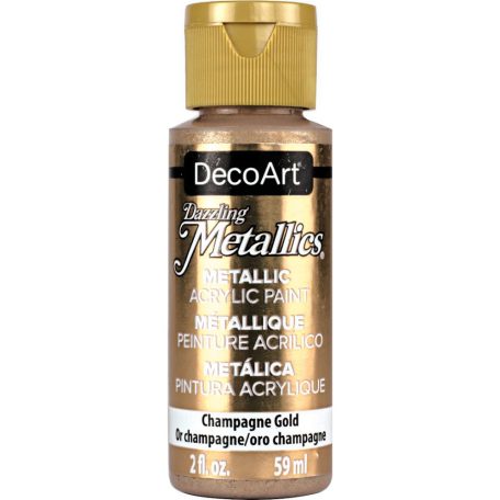 Akril festék - metál 59 ml, Champagne Gold / DecoArt Dazzling Metallics Acrylics (1 db)