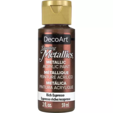 Akril festék - metál 59 ml, Rich Espresso / DecoArt Dazzling Metallics Acrylics (1 db)