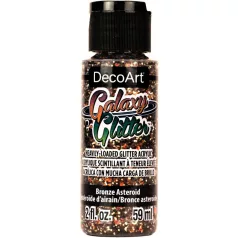   Akril festék - csillámos 59 ml - Bronze Asteroid - DecoArt Galaxy Glitter Paint (1 db)