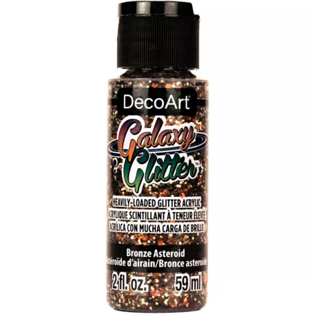 Akril festék - csillámos 59 ml - Bronze Asteroid - DecoArt Galaxy Glitter Paint (1 db)
