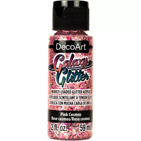 Akril festék - csillámos 59 ml - Pink Cosmos - DecoArt Galaxy Glitter Paint (1 db)