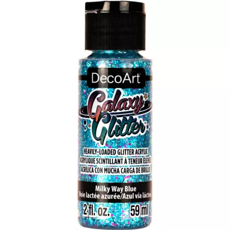 Akril festék - csillámos 59 ml - Milky Way Blue - DecoArt Galaxy Glitter Paint (1 db)