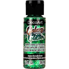   Akril festék - csillámos 59 ml - Aurora Borealis Green - DecoArt Galaxy Glitter Paint (1 db)