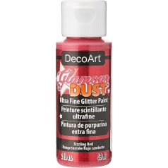   Akril festék - csillámos 59 ml - Sizzling Red - DecoArt Glamour Dust Glitter Paint (1 db)