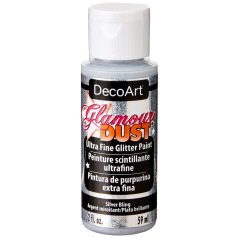   Akril festék - csillámos 59 ml - Silver Bling - DecoArt Glamour Dust Glitter Paint (1 db)