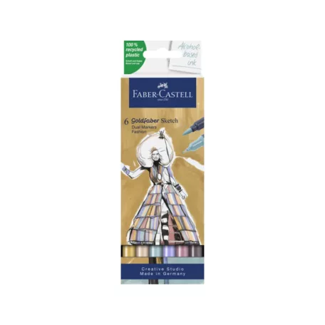 Faber-Castell Alkoholos marker készlet - Fashion - Goldfaber Sketch Marker (6 db)