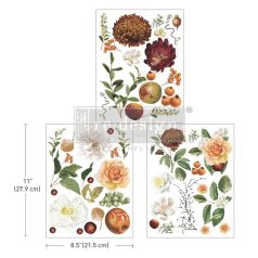   Limited Edition Re-Design with Prima Transzfer fólia 8.5"X11" - Seasonal Splendor - Re-Design with Prima Middy Decor Transfers (1 csomag)