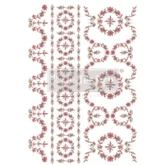   Re-Design with Prima Transzfer fólia 24"X35" - Annie Sloan Flower Garland - Decor Transfers (1 csomag)