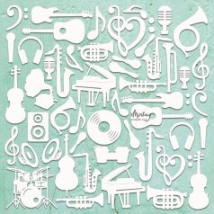   Mintay Papers Chipboard 12" (30 cm) - Decor - Music - Mintay Chippies (1 ív)