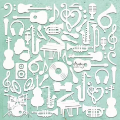  Mintay Papers Chipboard 12" (30 cm) - Decor - Music - Mintay Chippies (1 ív)