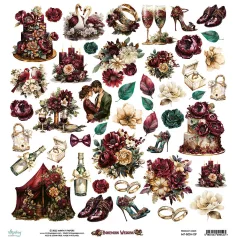   Mintay Papers Scrapbook papír 12" (30 cm)Kivágóív - Bohemian Wedding - Elements (1 lap)