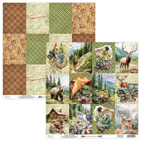 Mintay Papers Scrapbook papír 12" (30 cm) - 6 - The Great Outdoor (1 ív)