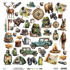   Mintay Papers Scrapbook papír 12" (30 cm) - Kivágóív - The Great Outdoor - Elements (1 lap)
