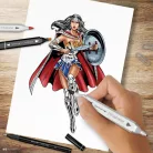 Spectrum Noir Alkoholos marker készlet - DC Wonder Woman - Fan-Art Like a Pro Art Kit (1 csomag)
