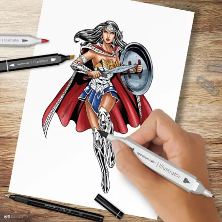 Spectrum Noir Alkoholos marker készlet - DC Wonder Woman - Fan-Art Like a Pro Art Kit (1 csomag)