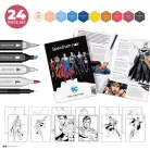 Spectrum Noir Alkoholos marker készlet - DC Superman - Fan-Art Like a Pro Art Kit (1 csomag)