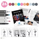 Spectrum Noir Alkoholos marker készlet - DC Harley Quinn - Fan-Art Like a Pro Art Kit (1 csomag)