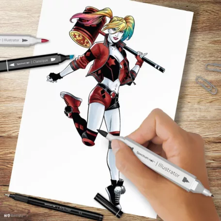 Spectrum Noir Alkoholos marker készlet - DC Harley Quinn - Fan-Art Like a Pro Art Kit (1 csomag)