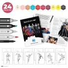 Spectrum Noir Alkoholos marker készlet - DC The Flash - Fan-Art Like a Pro Art Kit (1 csomag)
