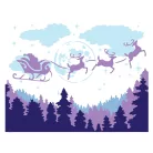 TCW Stencil - Layered Santa Moon (1 db)