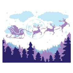 TCW Stencil - Layered Santa Moon (1 db)