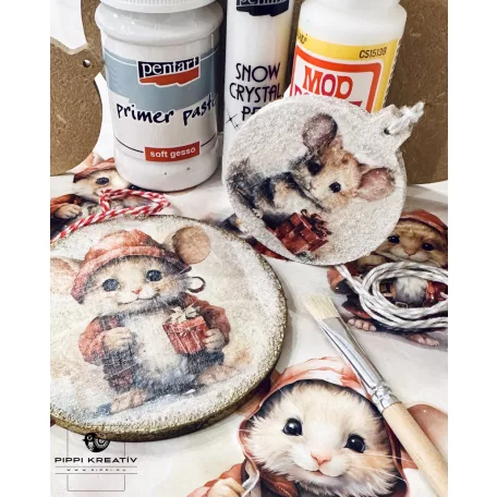 Karácsonyi dekupázs alkotócsomag (1 csomag)