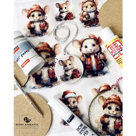 Karácsonyi dekupázs alkotócsomag (1 csomag)