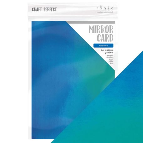 Tonic studios Tükörkarton - Holografikus A4 - Tidal Wave - Iridescent Mirror Card (5 ív)