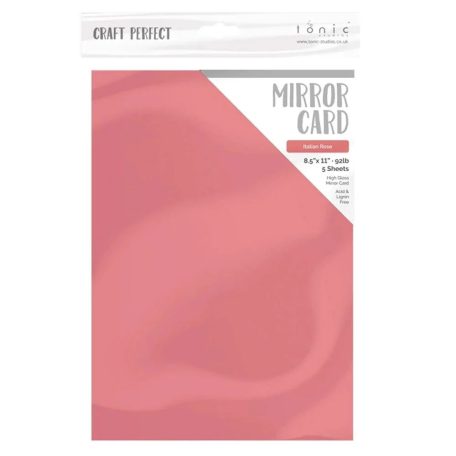 Tonic studios Tükörkarton -  A4 - Italian Rose - High Gloss Mirror Card (5 ív)