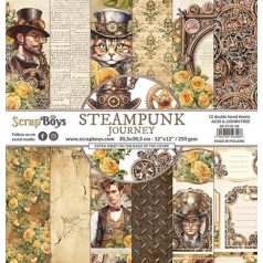   ScrapBoys Scrapbook papírkészlet 12" (30 cm) - Steampunk Journey - Paper Pad (12 lap)