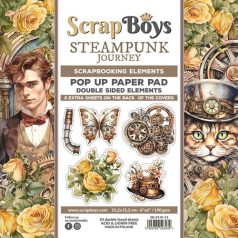   ScrapBoys Kivágóív készlet 6" (15 cm) - Steampunk Journey - Pop Up (24 lap)