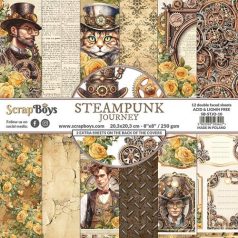   ScrapBoys Scrapbook papírkészlet 8" (20 cm) - Steampunk Journey - Paper Pad (12 lap)