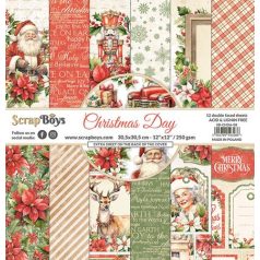   ScrapBoys Scrapbook papírkészlet 12" (30 cm) - Christmas Day - Paper Pad (12 lap)