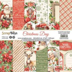   ScrapBoys Scrapbook papírkészlet 8" (20 cm) - Christmas Day - Paper Pad (12 lap)