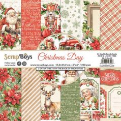   ScrapBoys Scrapbook papírkészlet 6" (15 cm) - Christmas Day - Paper Pad (24 lap)