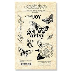   Graphic 45 Szilikonbélyegző Let's Get Artsy - Stamp Set (1 csomag)