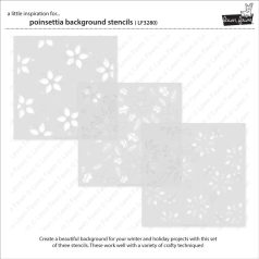   Lawn Fawn Stencil LF3280 - Poinsettia Background - Lawn Clippings Stencils (1 csomag)