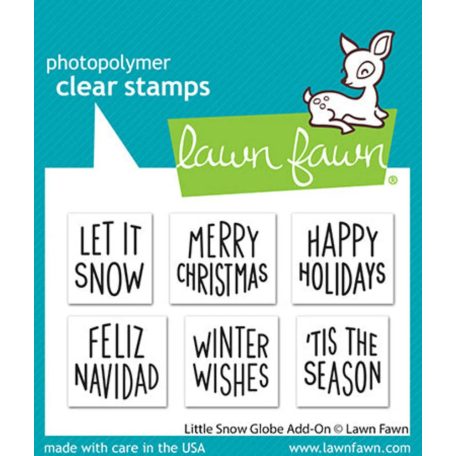 Lawn Fawn Szilikonbélyegző LF3278 - Little Snow Globe Add-On - Clear Stamps (1 csomag)