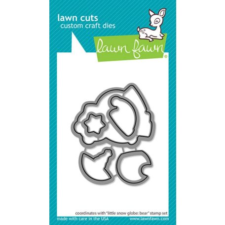 Lawn Fawn Vágósablon LF3274 bélyegzőhöz LF3275 - Little Snow Globe: Bear - Lawn Cuts (1 csomag)