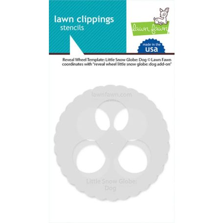 Lawn Fawn Stencil LF3273 - Reveal Wheel Templates: Little Snow Globe: Dog - Lawn Clippings Stencils (1 csomag)